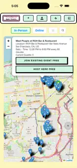 Map and matching flow for nearby real-world events