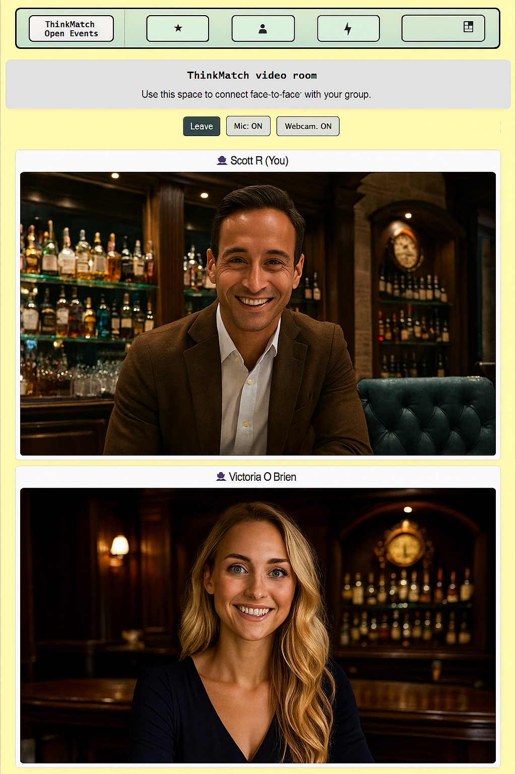 Optional video chat support preview in ThinkMatch